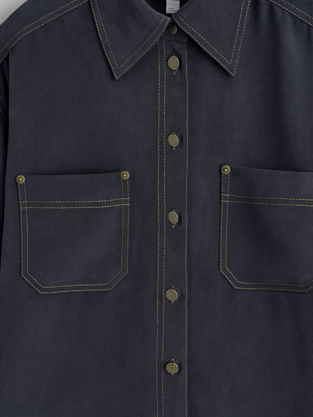 NWT COS (size 4) DENIM-EFFECT SILK SHIRT - Picture 7 of 13
